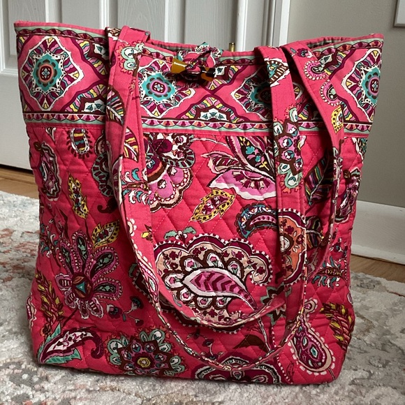 Vera Bradley Pink and Multicolor Patterned Tote - Picture 2 of 10
